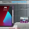 thumbnail image 5 of Fintie SlimShell Case for iPad Air 11-inch M4/M3/M2 (2026/2025/2024), iPad Air 5th/4th Generation (2022/2020) 10.9 Inch - Flexible Soft-Touch TPU Cover with Built-In Pencil Slot, Composition Purple, 5 of 9