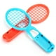 thumbnail image 4 of 1 par de controladores de detección de movimiento con mango de raqueta de tenis para accesorios de consola de juegos (rojo azul), 4 of 14