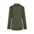 thumbnail image 5 of Fangasis Ladies Coat Solid Color Outwear Long Sleeve Military Jacket Women Casual Utility Jackets Streetwear Outdoor Army Green 5XL, 5 of 9