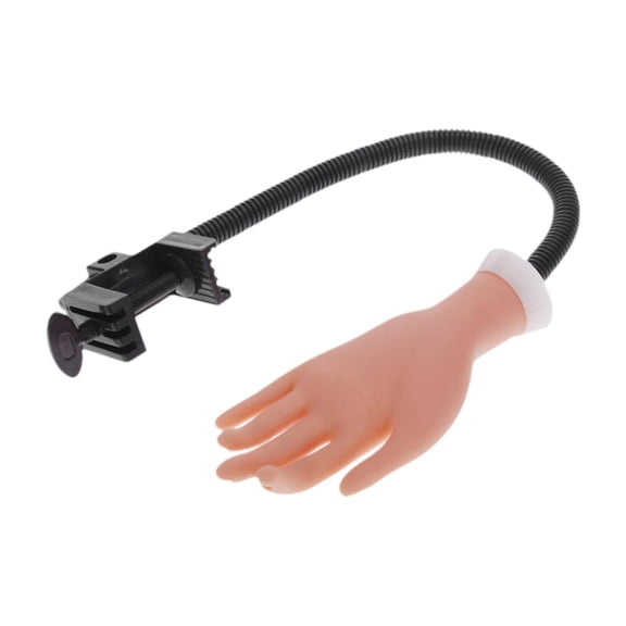 Mano de práctica flexible y móvil para uñas acrílicas DIY.