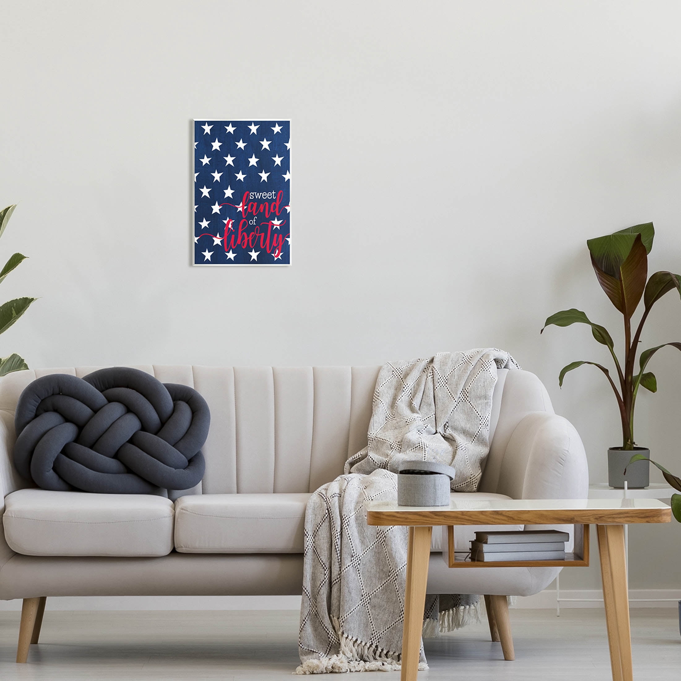 Stupell Industries Sweet Land Of Liberty Americana Graphic Art Unframed Art Print Wall Art, Design by Alli Rogosich