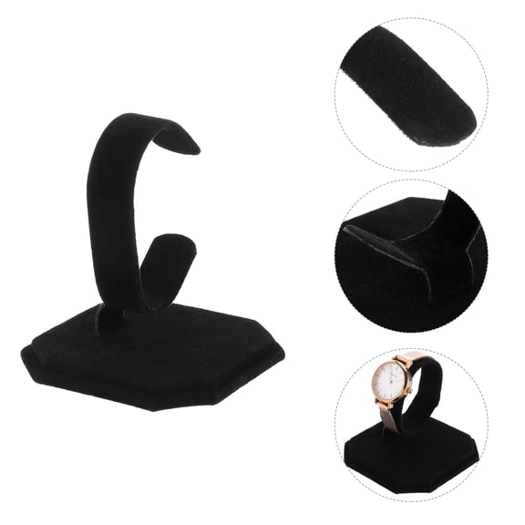 ELAYARD Jewelry Stand Black Flannel for Home Decor and Watch Showcase 2Pcs