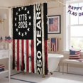 thumbnail image 5 of Independence Day Shower Curtain, 72" x 72", 250 Years American Flag Red Stripe 4th of July Waterproof Bathroom Curtain Washable Shower Curtain Set with 12 Hooks, 5 of 9