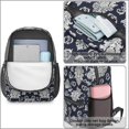 thumbnail image 4 of Paisley and Damask Black Pattern 17" Waterproof Oxford School Backpacks for Teens, S-Shape Padded Straps, for School, Travel, Hiking, Camping, 4 of 5