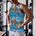 thumbnail image 5 of KLL Little Sea Turtles Print Men's Muscle Gym Workout Stringer Tank Tops Bodybuilding Fitness T-Shirts Tank Tops Men-X-Large, 5 of 7