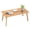 Woodgrain, variant on Small Rectangular Metal Outdoor Side Table, Compact Patio End Table for Tight Spaces, Weather-Resistant Accent Table for Porch, Balcony, Deck, Garden & Living Room (Sturdy Design, Easy Assembly)