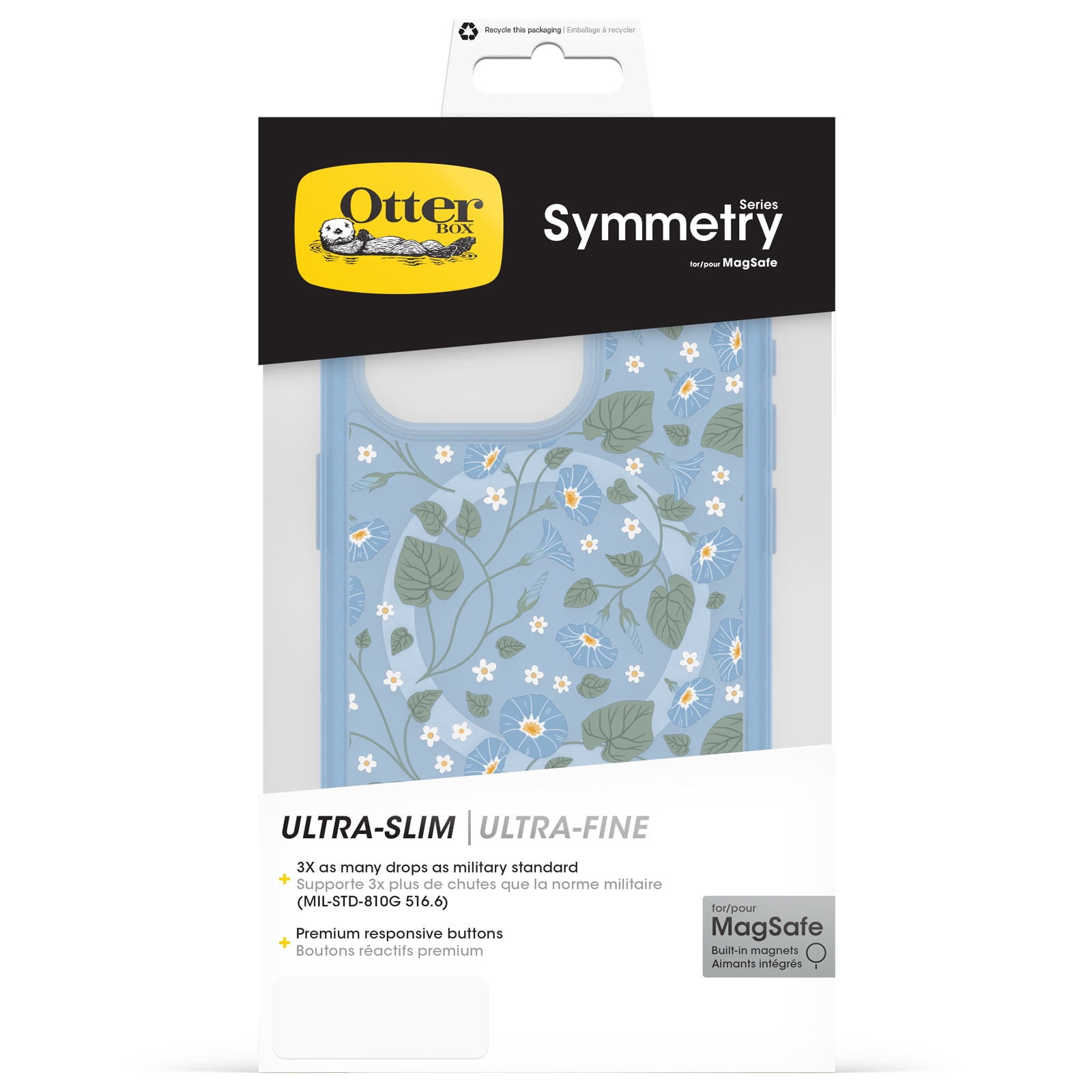 OtterBox Symmetry Series for MagSafe Case for iPhone 15 Pro - Dawn Floral