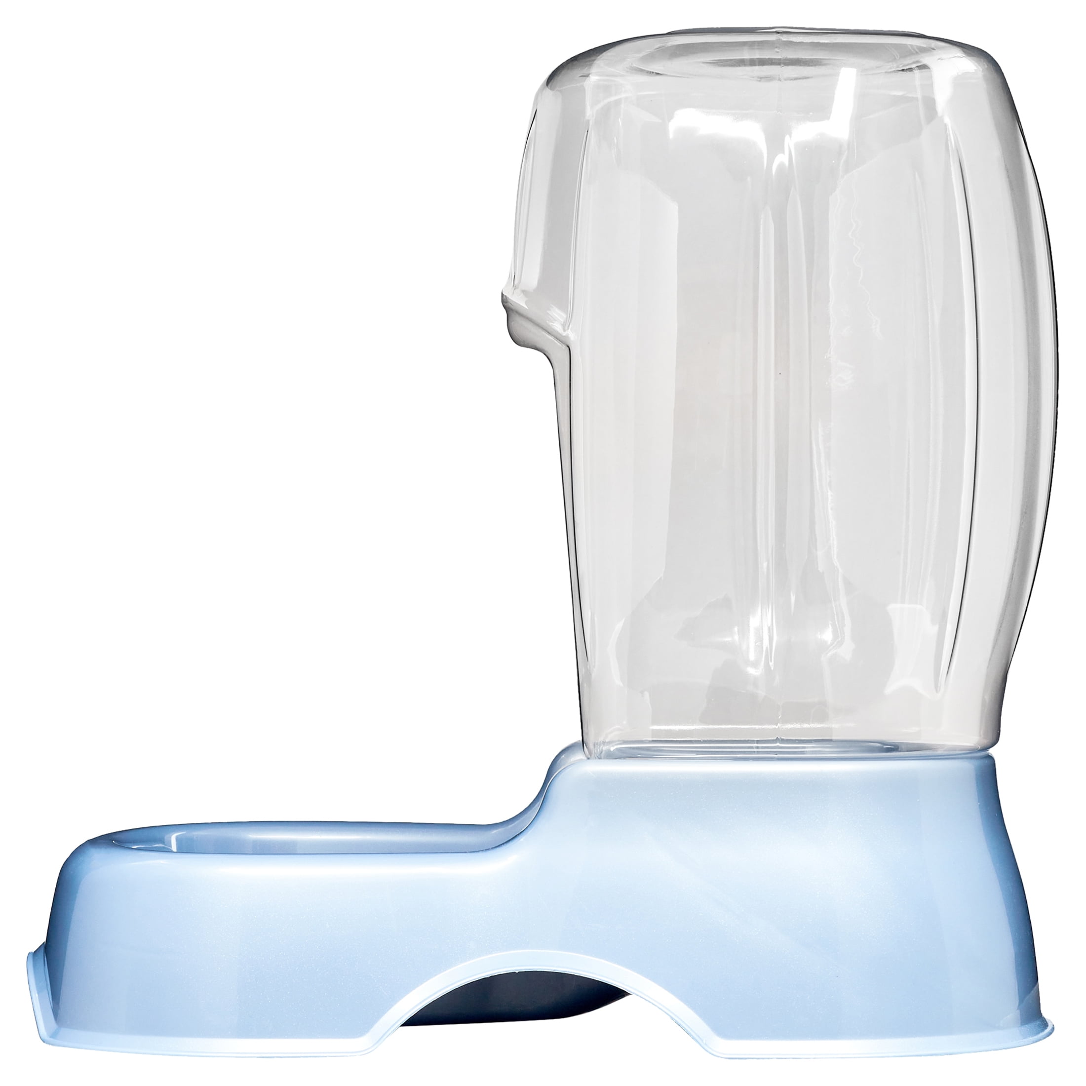 Petmate Pet Café Gravity Waterer Water Bowl Station for Dogs and Cats, 3 gallon, Blue Silver