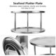 thumbnail image 3 of Plato de acero inoxidable para mariscos, aperitivos y comida para restaurante (plateado), 3 of 7