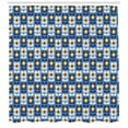 thumbnail image 3 of Yellow and Blue Shower Curtain, Simplistic Flower Silhouettes Botanical Thriving Garden with Grunge Effects, Fabric Bathroom Set with Hooks, 69W X 70L Inches, Multicolor, by Ambesonne, 3 of 3