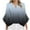 Gray, variant on Women's Tops Three Quarters Bell Sleeve V Neck Pleated Shirts Dressy Casual Loose Gradient Color Elegant Work Daily Blouses Gray S