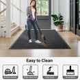 thumbnail image 6 of ANTPOP Entrance Floor Mats Indoor Muddy Doormat Outdoor Commercial Heavy Duty Outside Entryway Welcome Front Door Mat Rubber Backed Low Profile Custom Rug Non Slip Dirt Trapper Black 4'x 48', 6 of 6