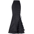 thumbnail image 4 of Falda Midi Y2k victoriana para mujer, falda Retro de cintura alta, temperamento elegante, estilo gótico Steampunk, falda de cola de pez, ropa de fiesta, 4 of 5