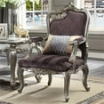 thumbnail image 2 of Pemberly Row Modern Chair with 1 Pillow in Velvet and Antique Platinum, 2 of 3
