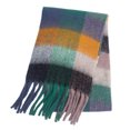 thumbnail image 1 of Bufanda de mujer otoño e invierno de color barba gruesa bufanda de cuatro rejillas bufanda de cuadros de doble cara engrosada chal, 1 of 6