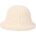 thumbnail image 3 of CoCopeaunts Bucket Hat for Women Sweet Solid Color Knit Hats Lambs Wool Brim Winter Warm Pot Hat Travel Photography Bucket Cap, 3 of 8