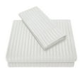 thumbnail image 2 of YYAO King Size Luxurious Striped Sheet Set for Home Hotel, 4 Piece, White, 2 of 5
