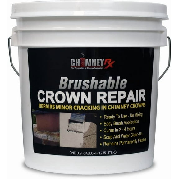 Chimney RX 1 Gal. Brushable Crown Repair Elastomeric Sealant, Light Gray 300014