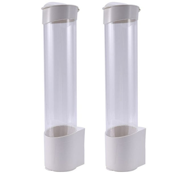 2X Removedor de Copa de Gota Automáticamente Dispensador Vaso Desechable Vaso de Plástico Vaso de Papel Estante