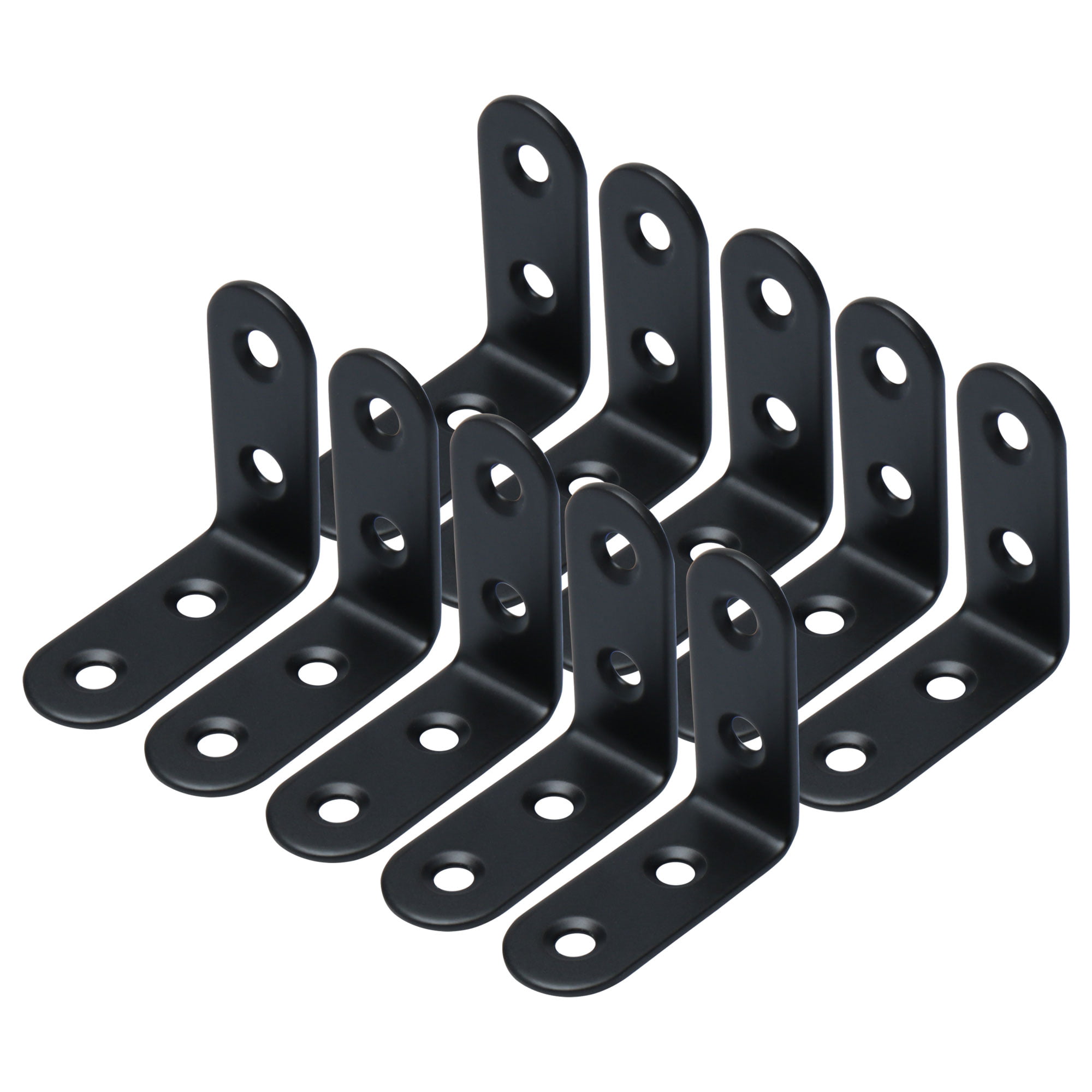 Black Corner Braces Joint Right Angle Bracket Fastener 15 Pieces Stainless Steel L Bracket 60 Pieces Screws and 1 Pair Gloves Included Heavy Duty 90 Degree Right Angled Braces 40 x 40 mm 