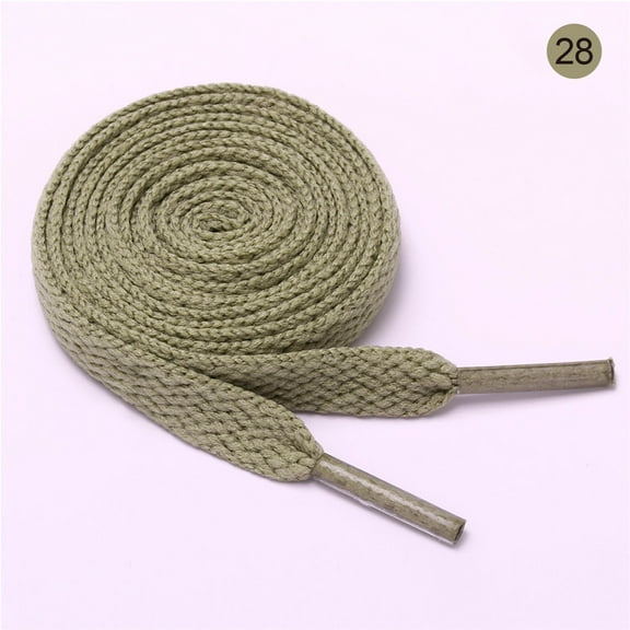 Namzi 2 Pair Flat Shoe laces 8mm Wide Shoelaces for Athletic Running Sneakers Shoes Boot Strings-A28