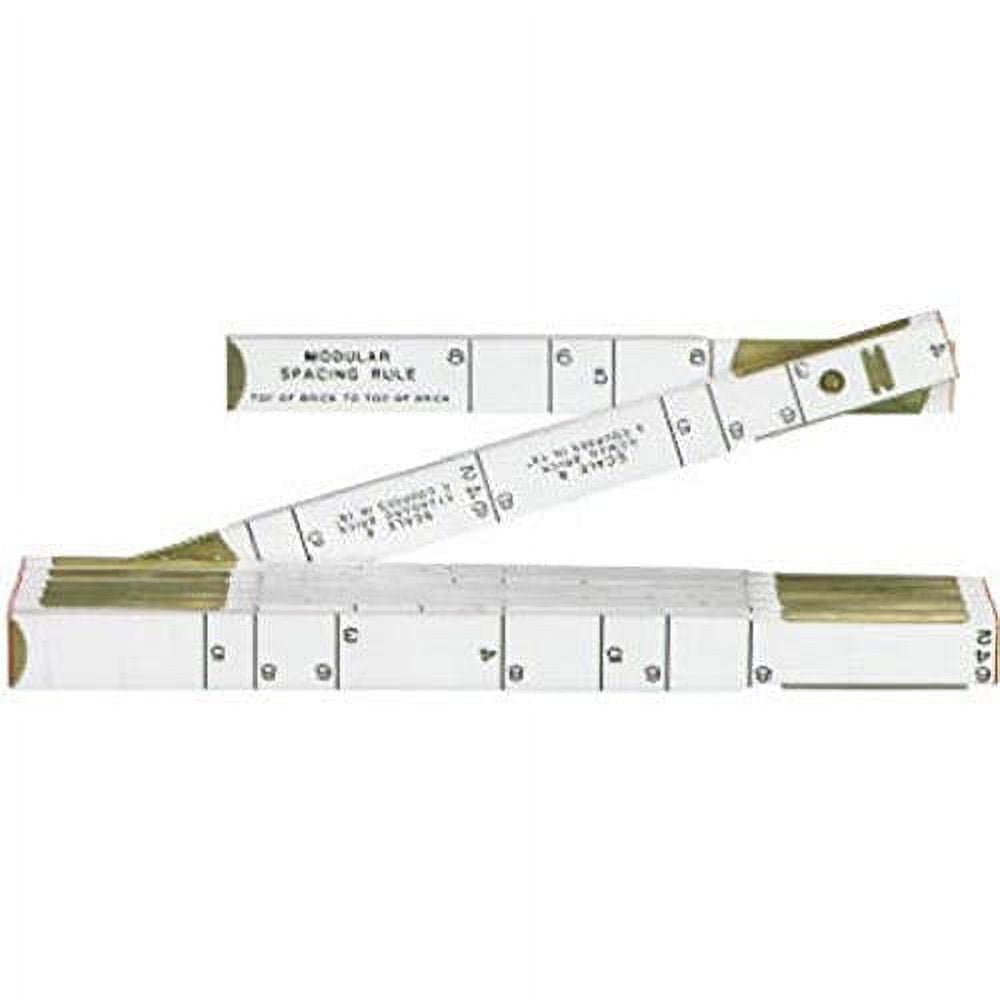 Crescent Lufkin 5/8" x 6' Red End Masonry Wood Rule - 646LN
