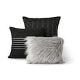 thumbnail image 3 of Mainstays 7-Piece Black and Silver Metallic Stripe Jacquard Comforter Set, Full/Queen, 3 of 6