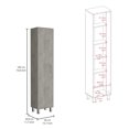 thumbnail image 3 of Laska Storage Cabinet, Broom Hangers, 1 Door, 3 of 7