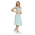 thumbnail image 4 of Women's Nautical Zigzags Anchor Silhouettes A-line Printed Skirt Casual Wear, L, Pale Blue Navy Blue, by Ambesonne, 4 of 6