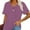 Burgundy, variant on Womens V-Neck Shirts with Front Pocket Decoration Short Sleeve Solid Casual Loose Fit Trendy T-Shirt