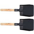 thumbnail image 5 of Garden Shovel Black Iron Wood 2Pcs Square Blade Simple Design, 5 of 5