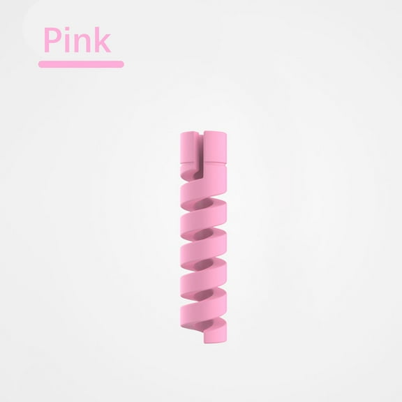 Charger Cable Protector, Silicone Flexible Cable Saver, Spiral USB Mouse Wire Protector for Headphone Laptop Cell Phone Wrap Accessories (Pink)