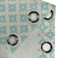 thumbnail image 3 of Ambesonne Turquoise Grommet Curtain Single Panel, Geometric and Retro, 50"x60", Turquoise and Beige, 3 of 5