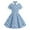 Light Blue, variant on Kids Girls Vintage Polka Dot Girls Dress Short Sleeve Turn Down Collar Swing Dress Party Dress