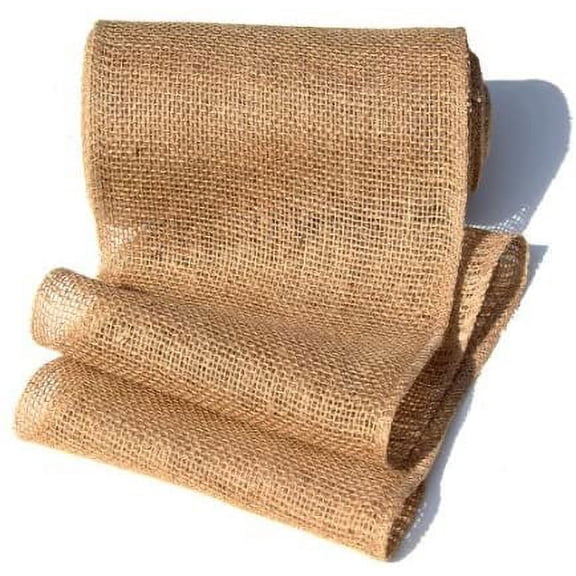 9 Inch Burlap Jute Ribbon Table Runner for Rustic Wedding Decor, Party Decorations, Floral Arrangements, Craft Projects (Natural)