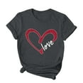 thumbnail image 4 of I Love You Gifts Aloohaidyvio Tops Plus Size,Womens Valentines Day Crewneck Printed Short Sleeve T-Shirt Casual Loose Shirt Tops, 4 of 6