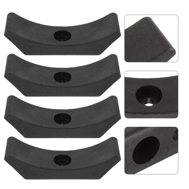 OULII 4Pcs Dumb Bell Storage Stand for Gym Equipment Black PP Material 15x5cm Size Simple Design Stable Storage