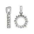 thumbnail image 3 of 1/12 Carat (Ctw) Peridot Circle Pendant Necklace in 14K White Gold with Diamonds for Women, 3 of 5