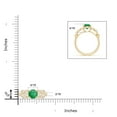 thumbnail image 5 of ANGARA Natural Nature Inspired Round 1.2 ct Emerald Leaf Shank Ring in 14K Yellow Gold for Women (Size-7mm) | May Birthstone, Birthday, Anniversary, Jewelry Gift for Women | Natural Emerald Ring, 5 of 10
