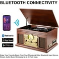 thumbnail image 6 of eyesen Bluetooth Belt Drive Turntable with Accessories Included, Mahogany, 6 of 8