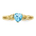 thumbnail image 4 of 10k Yellow Gold Blue Topaz Birthstone Ring December Gemstone, 4 of 9