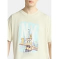 thumbnail image 4 of No Boundaries Oversized Boxy Fit Cropped Length New York City Graphic Tee Shirt, Men's & Big Men's, XS-5XL, 4 of 5