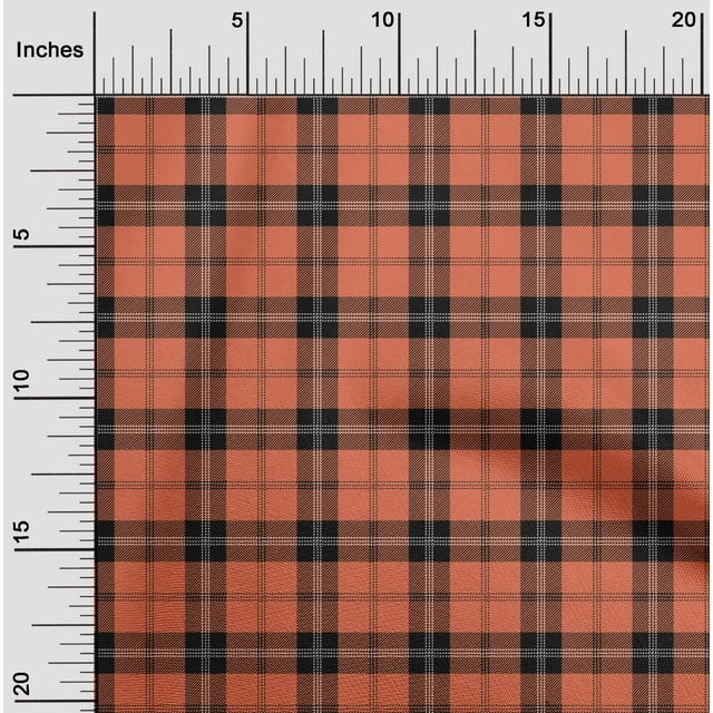 oneOone Viscose Chiffon Fabric Tartan Check Decor Fabric Printed BTY 42 Inch Wide