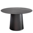 thumbnail image 2 of 23.6"W Black Mid Century Modern Metal Single Round Coffee Table, 2 of 5