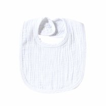 Gpaecead Muslin Baby Bibs Bandana Drooling Bibs for Boys Girls Solid Color Soft and Absorbent Cotton Teething Drooling Bib Set for Newborn Toddler White 02