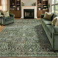 thumbnail image 3 of Lahome Green 10x14 Area Rugs for Living Room, Washable Large Rugs for Bedroom, Vintage Floor Rugs for Living Room, Rubber Backed Non-Slip Carpet for Dining Room Office, 3 of 11