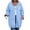 Blue, variant on Women Long Zip Up Hoodie Sevevn Oversized Soft Fleece Casual Hooded Jacket Multiple Colors L-XXXXL Daily Wear