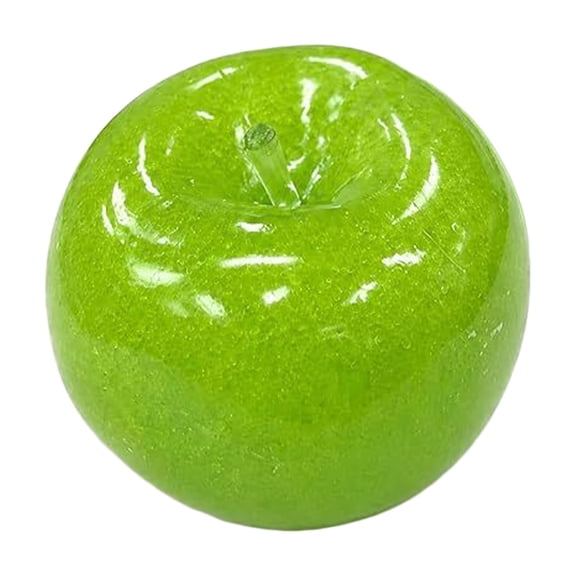 Apple Squishy, Green Apple Stress Ball, Silicone Fidget Stress Reliever, Slow-Rise Squeeze Stress Reliever, Desktop Decor, 2.8-Inch