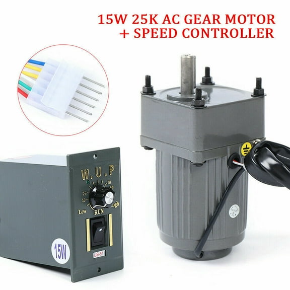 AC 110V Gear Reducer Motor Speed Controller Variable 54 RPM/min 1:25 25K 5W