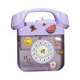 thumbnail image 1 of Creatives Retro Telephone Shape Water Bottle with Adjustable Shoulder Strap, Drinking Bottles with 3D Sticker(Purple), 1 of 5